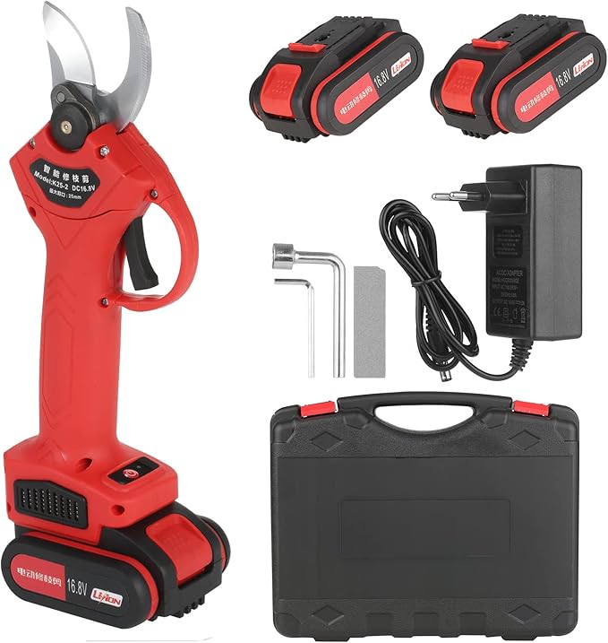 Elektrische Gartenschere,800W Akku Elektro Astschere mit Tragetasche