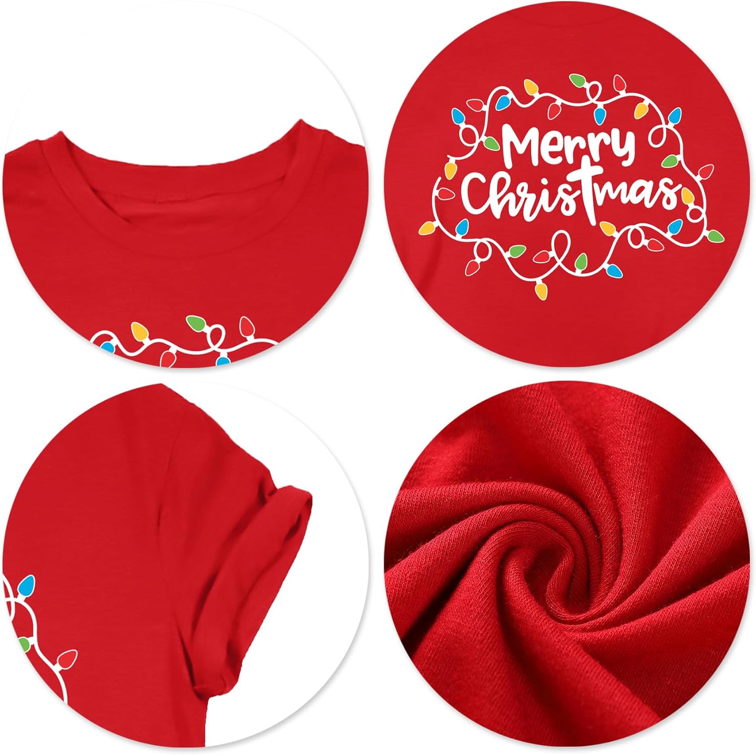 Plus-Size Christmas Shirts Women Merry Christmas Leopard Plaid Tree Print Shirt Holiday Tops Xmas Tee - Image 5