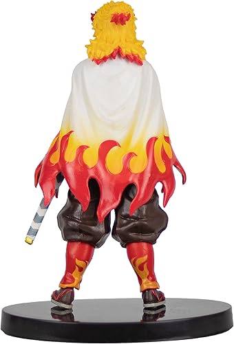 Vista 3 de Kyojuro Rengoku - Figura de acción de anime de demonio, figura de acción de la llama Hashira Swordsman, juguete de Gfit, figura coleccionable