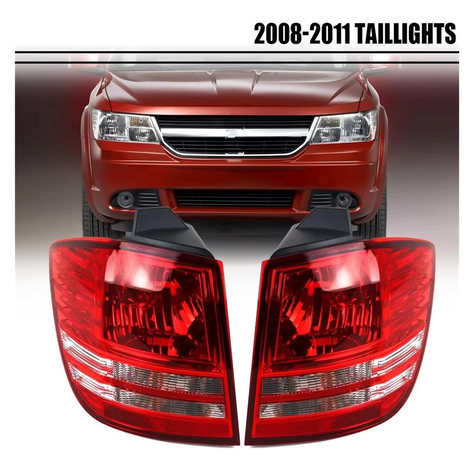 Luces Traseras para Esquivar para Viaje Coche Piloto Posterior | Para Jcuv 2008 2009 2010 2011 Luz trasera con lámpara trasera de freno lateral izquierdo/derecho(Outside-right)