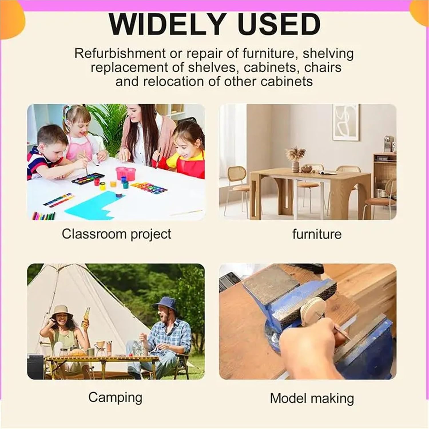 Joint Connector Pegs, 500Pcs Wood Kiln Dried Fluted and Beveled Woodworking Dowels Hardwood Crafts Dowel Pegs for Furniture DIY