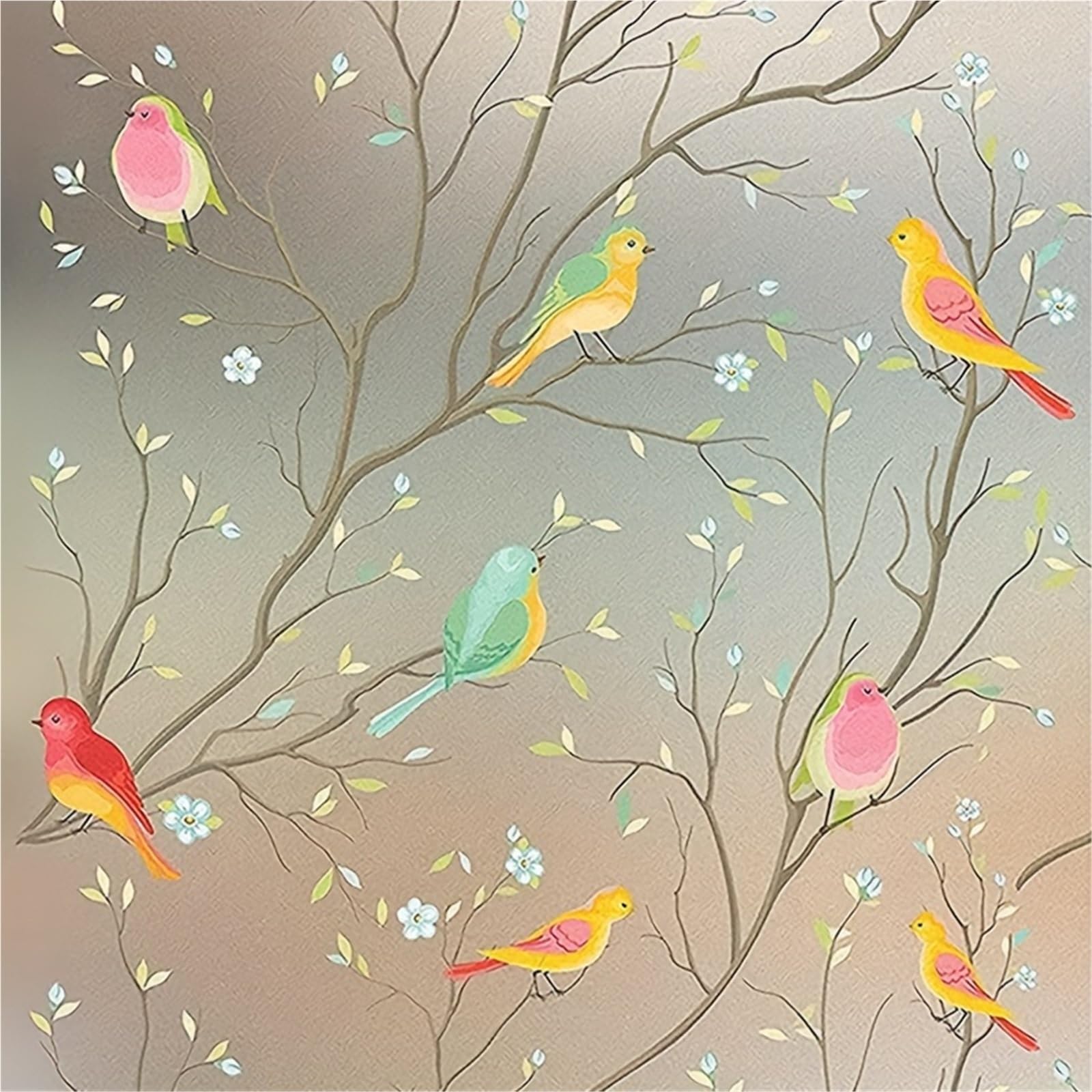 Window Film Privacy 1PCS Stained Glass Window Privacy Film Non-Adhesive Static Cling Sun Blocking Heat Blocker Control Decorative(45x100cm)