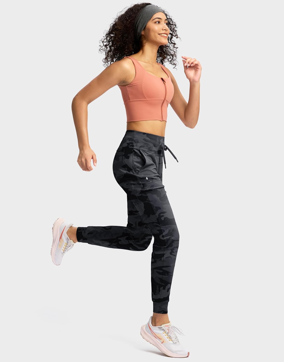 Soothfeel Womens Joggers with Zipper Pockets High Waisted Sweatpants Athletic Leggings Pants for Workout Running Yoga
