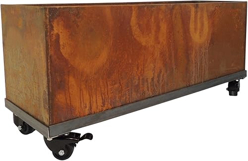 Miniatura 2 de Bonita maceta con ruedas Corten