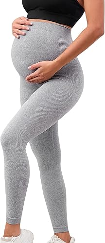 GORGLITTER Leggings de maternidad para mujer sobre el vientre, mallas de yoga para embarazadas