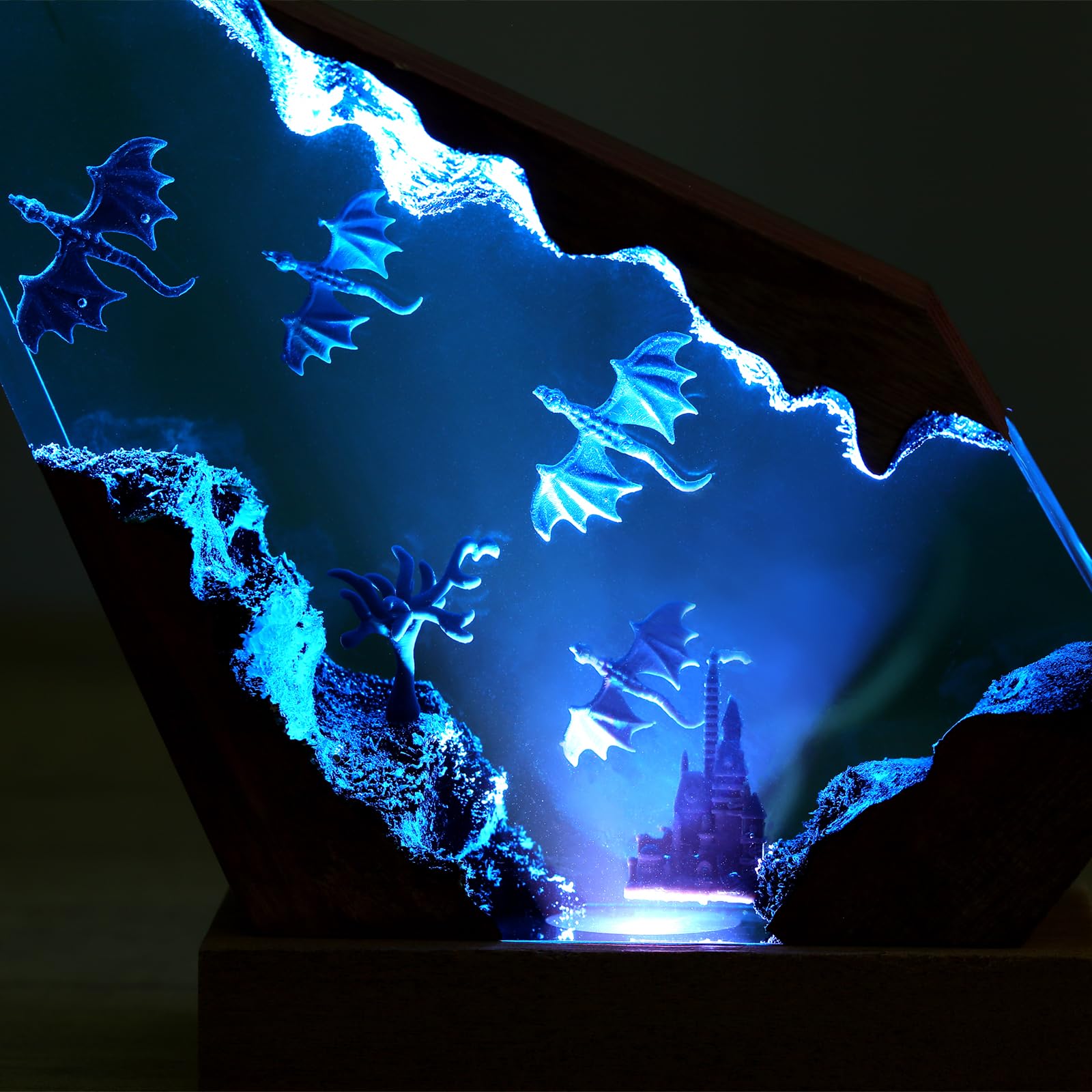 Epoxy Resin Dragon Light Lamp