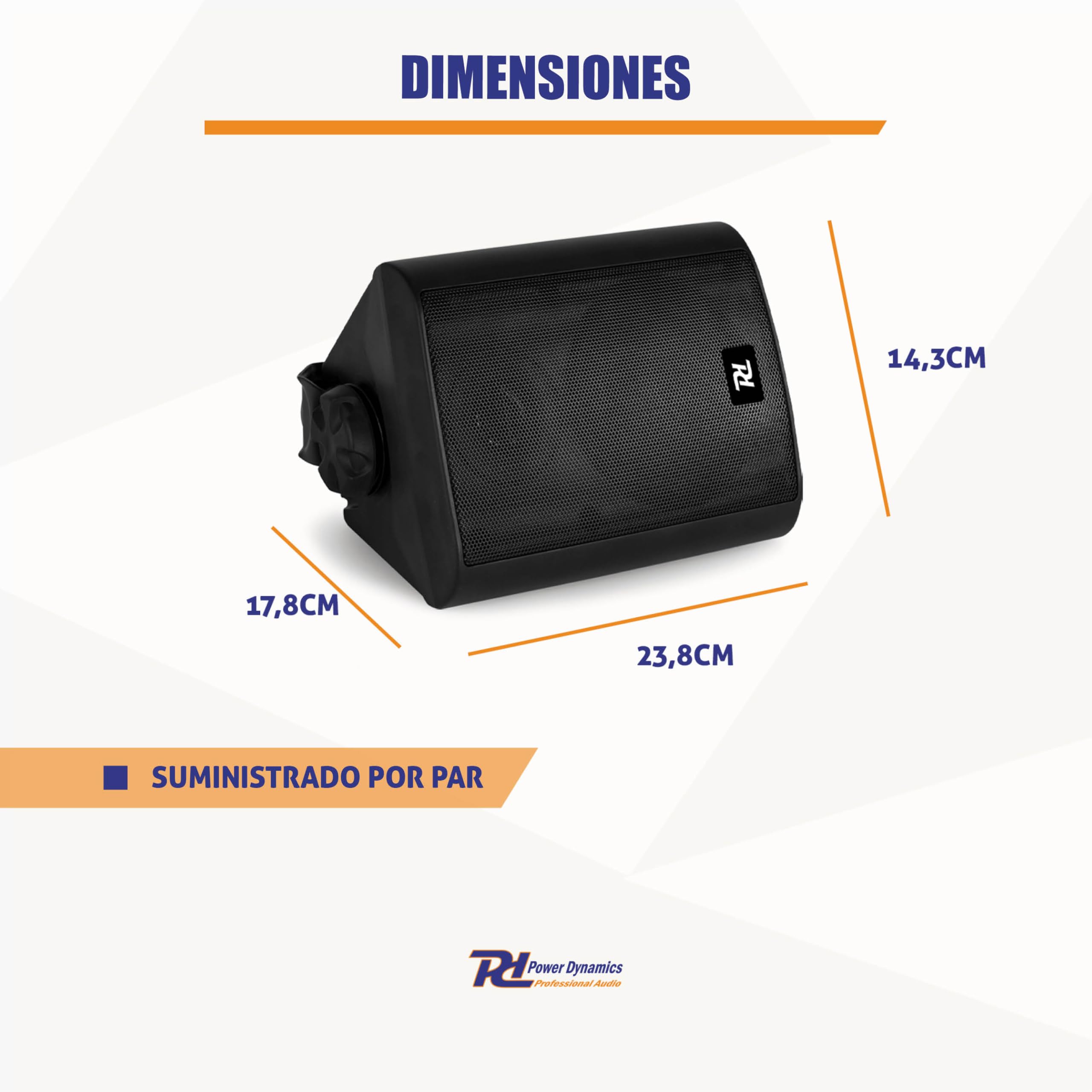 Skytec Par de Altavoces comerciales de 2 vías para Discotecas y Bares, Color Negro