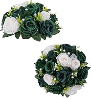 Vista 58 de BLOSMON Bolas de Flores para Bodas, Centros de Mesa de Rosas, 2 Piezas, Flores Artificiales Negras, Bolas Florales Colgantes, Decoración de Arreglos