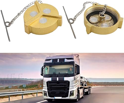 Miniatura 7 de Tapa de combustible para tanque de sillín sin bloqueo compatible con Ford Clase L 1990-1998, 2-14 de diámetro, rosca NPSF de 11-12 pulgadas, tapa de