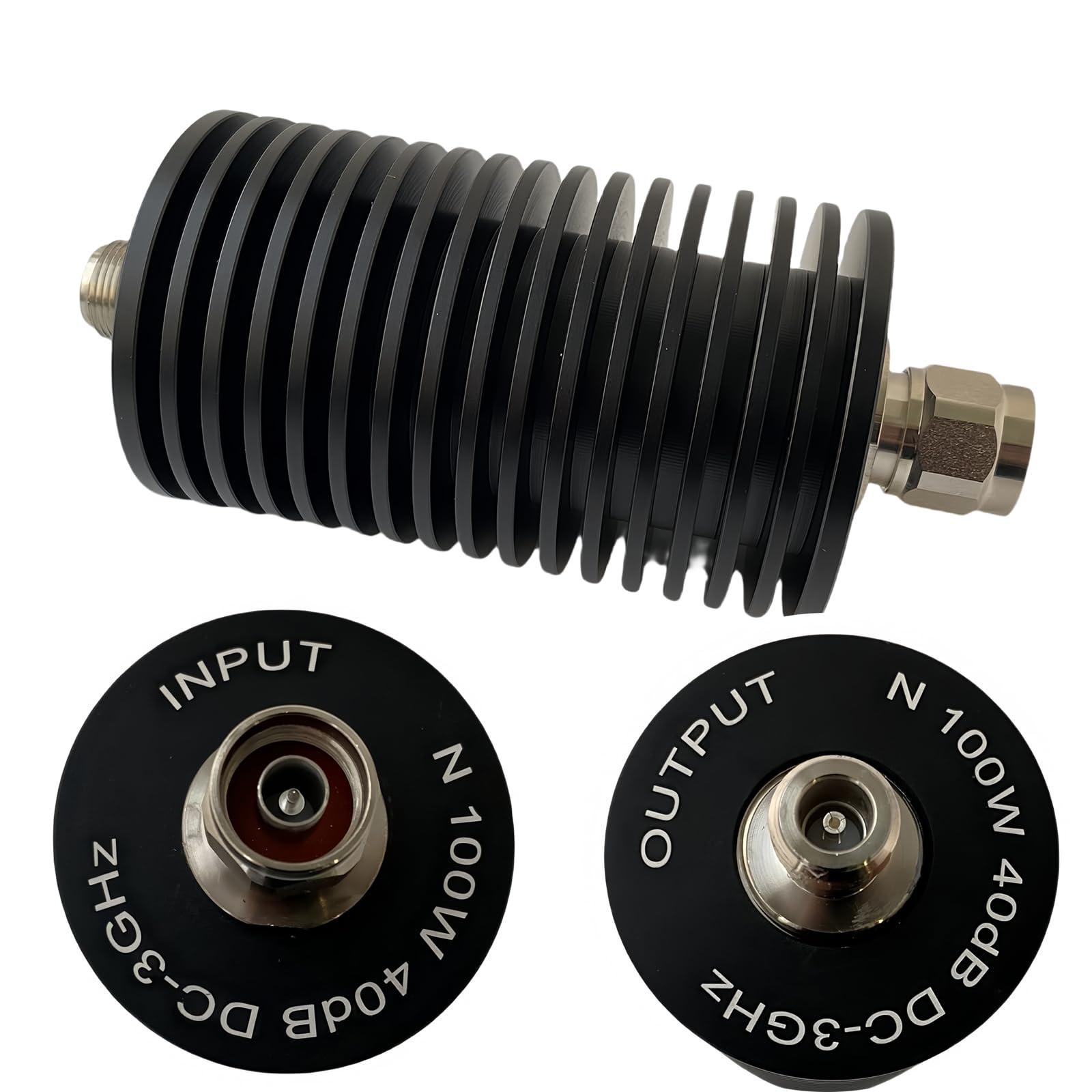 BECEN Atténuateur Fixe 100 Watt N Type 40dB - Atténuateur RF 100W DC à 3Ghz 50Ohm