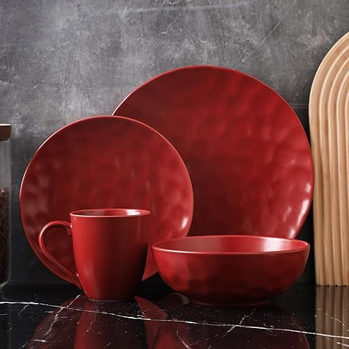 Miniatura 2 de Stone Lain Sam Porcelain- Juego de vajilla de 16 piezas, juego de platos de cocina para el hogar con platos llanos, platos de ensalada, cuencos y