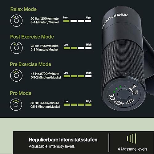 Vista 2 de BLACKROLL - Pistola de masaje muscular FASCIA de mano, masajeador vibratorio de tejido profundo para atletas, ejercicio y recuperación para liberar