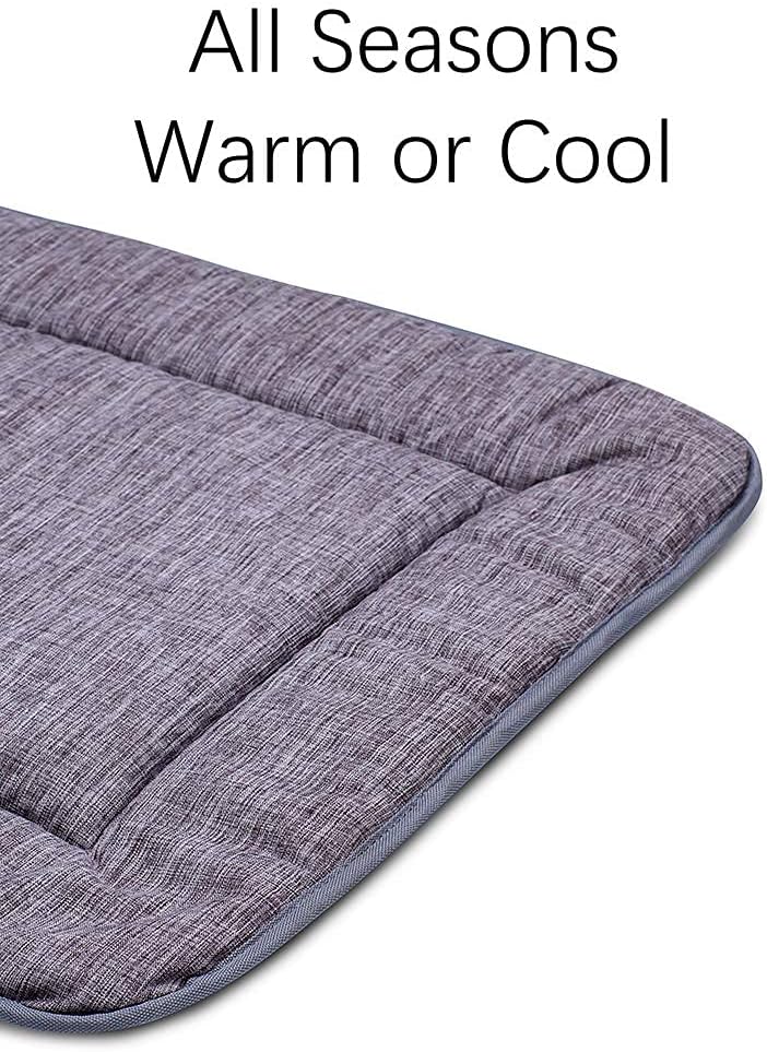 QIAOQI Dog Bed Kennel Pad Crate Mat Washable Orthopedic Antislip Beds Dense Memory Foam Cushion Padding Bolster | Perfect Sleep Bedding Pads for Carrier Cage : Pet Supplies