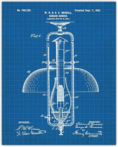 Miniatura 3 de Buzz Unplugged Vintage Science Lab - Juego de 4 pósteres estéticos de pared de 8 x 10 pulgadas e impresiones artísticas únicas para baño, hogar,