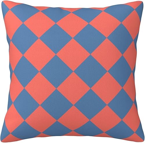 Miniatura 32 de Bright Red and Cyber Yellow Checkered Throw Pillow Covers Retro Pillowcase Sofa Decorative Cushion Cases for Home Decor Room Bed Sofa 18x18 Bright