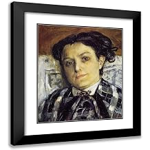 ArtDirect Renoir, Pierre-Auguste 20x22 Black Modern Framed Art Print with Double Matting Titled Rapha Maitre l
