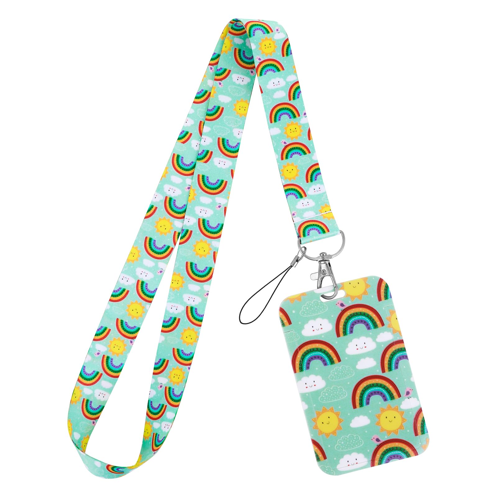 Lot De 2 Porte-clés Lanière Uxcell – Poignet Cordon Jaune Et Bleu Avec Agrafe Badge