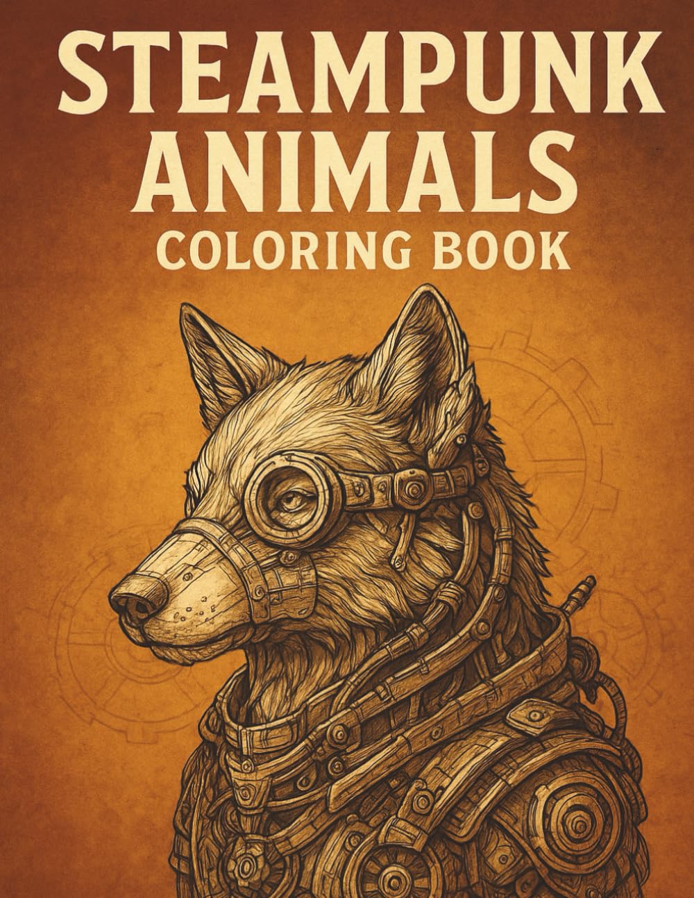 Steampunk Animals Coloring Book for Adults: 100 Single-Sided Mechanical Beasts, Cyber Creatures & Fantasy Wildlife Designs for Relaxation, Mindfulness and Creativity