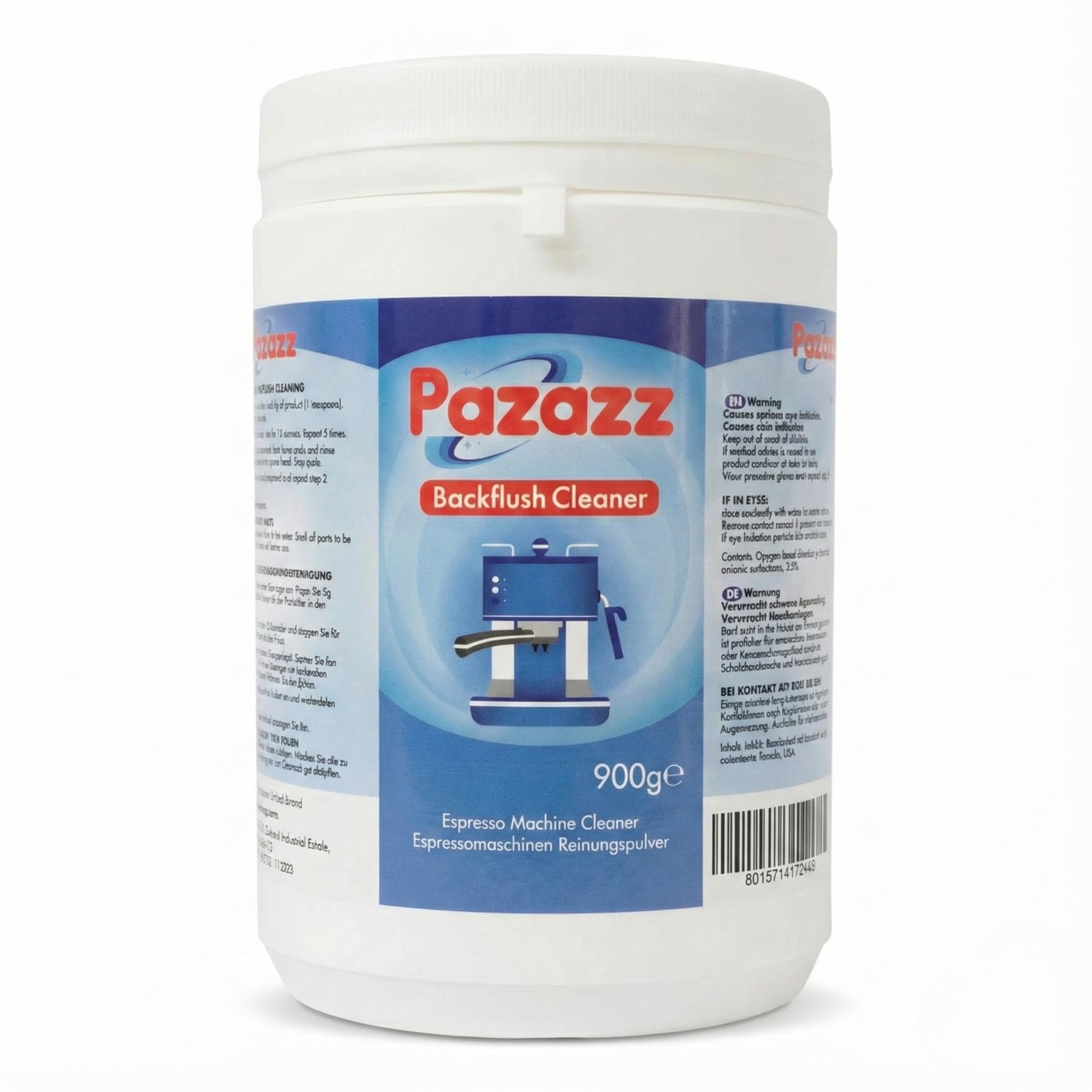PAZAZZ Coffee Residue Remover & Backflush Cleaning Powder For Espresso Machine Group Head Grouphead