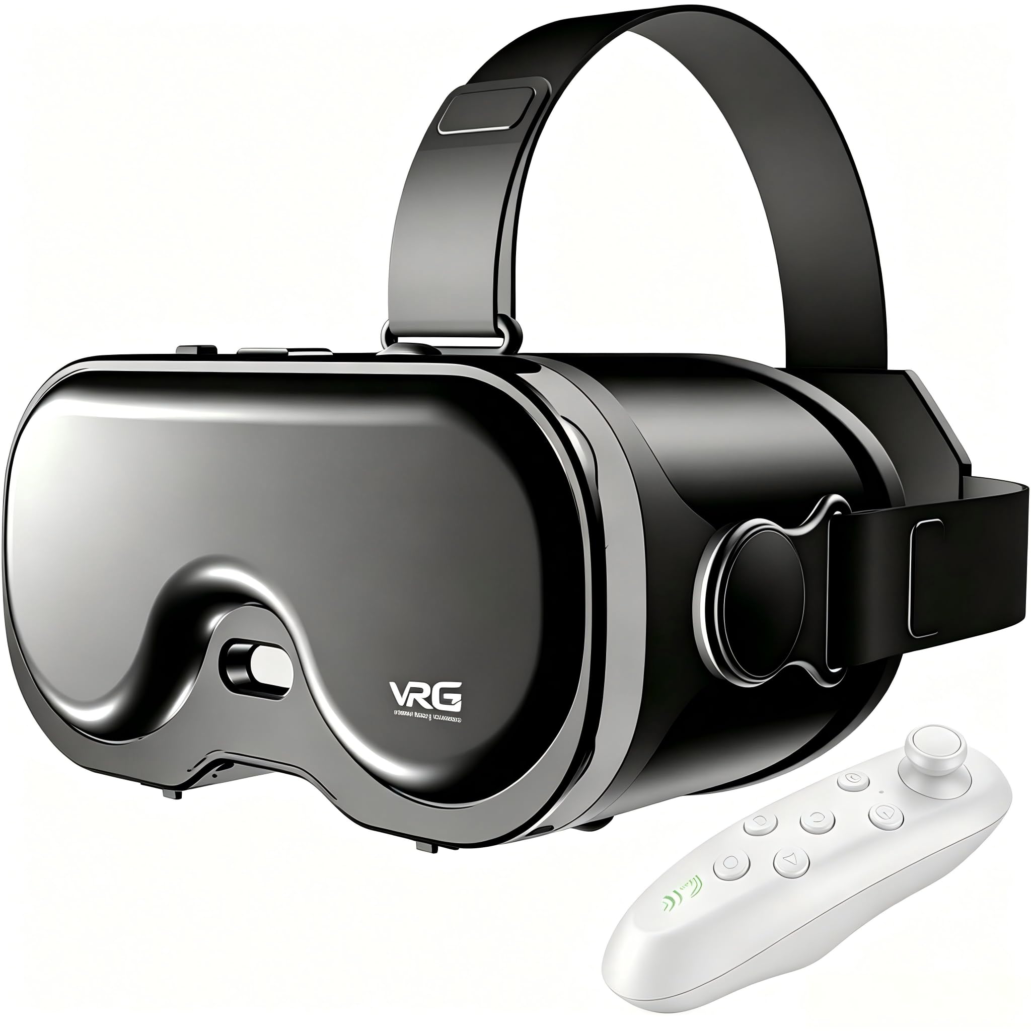 Photo 1 of VR Headset for Phone, 3D Family Anti-Blue Eyes Protected HD Lenses, 120° FOV Virtual Reality Headsets VR Goggles for iPhone17/16/15/14/13/12/11, Samsung, Android (Jet-Black)