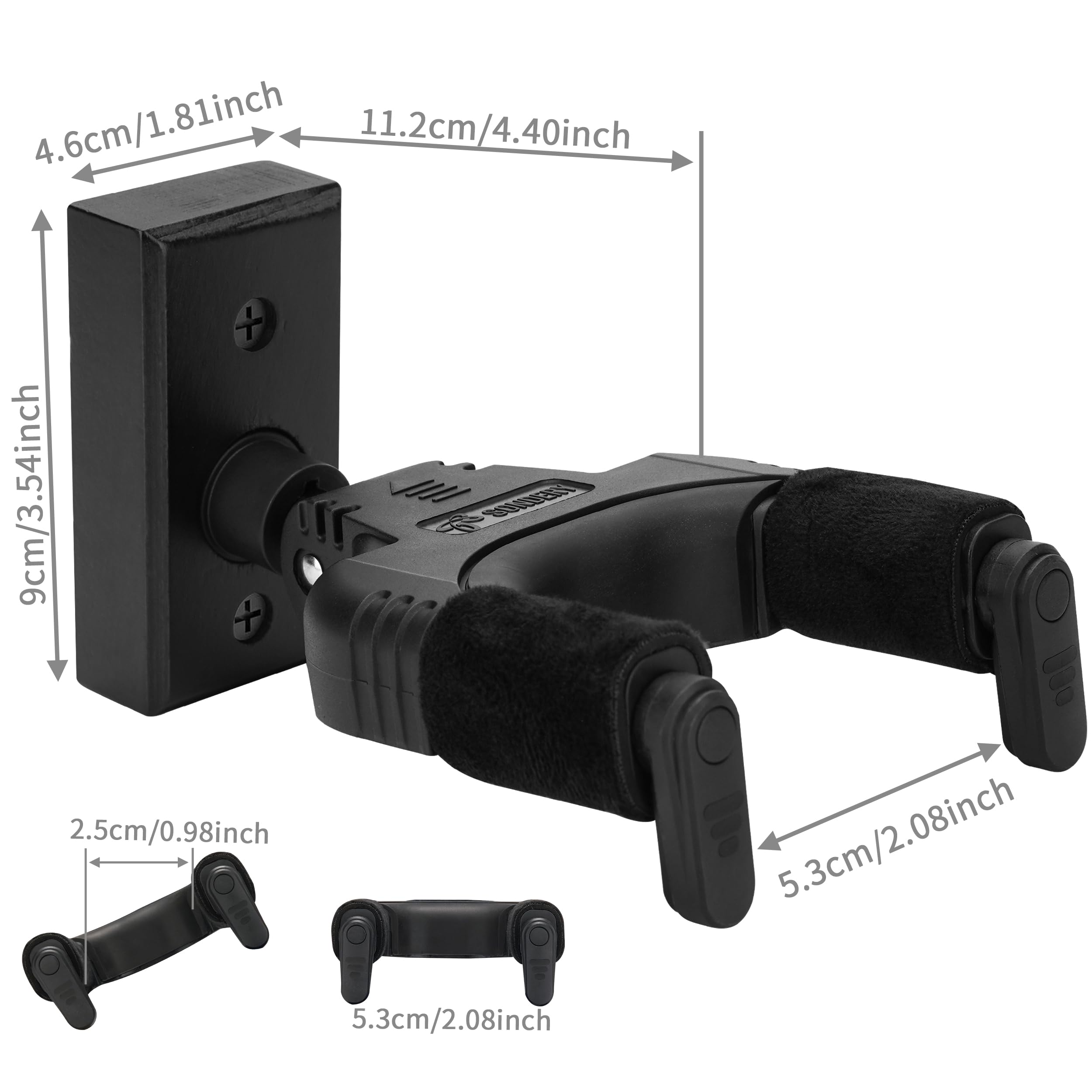 Sondery Supporto Porta Appendi Chitarra da Muro, Gancio Poggia da Parete per Chitarra Elettrica Classica Acustica Basso, Blocco Automatico