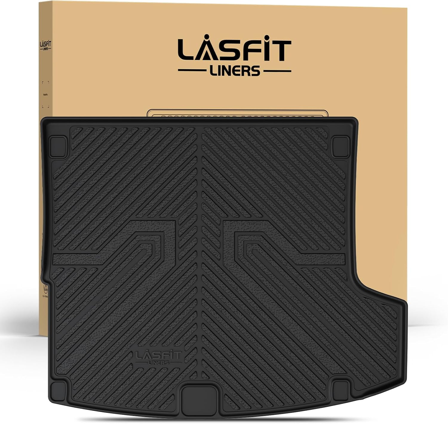 LASFIT Trunk Mat for Acura RDX 2019-2026, All Weather TPE Cargo Mats Custom Fit 2025 RDX Cargo Liner & Rear Trunk Liner, Black, Easy to Clean