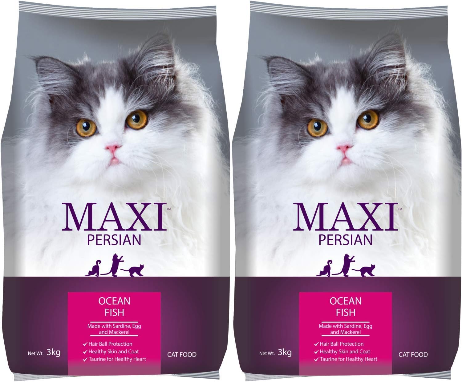 Persian Dry Cat Food 6kg (3kg + 3kg ) | Ocean Fish Flavour | Suitable for All Ages | Promotes Healthy Fur & Overall Wellness
