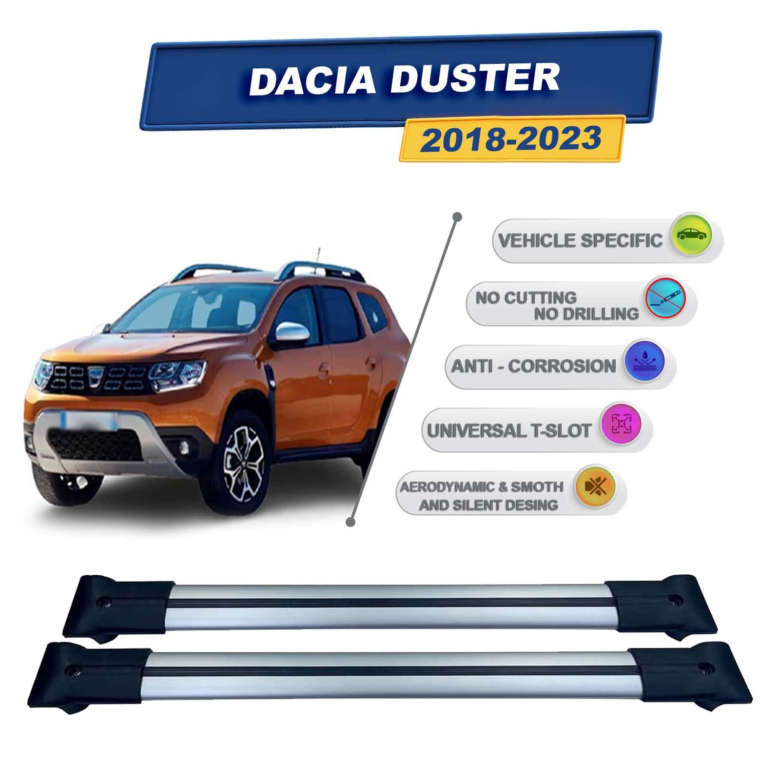 Ace-1 Barre Tetto In Alluminio Per Dacia Jogger 2021-2025: Portapacchi Auto Nero, 2 Barre Con Blocco Antifurto