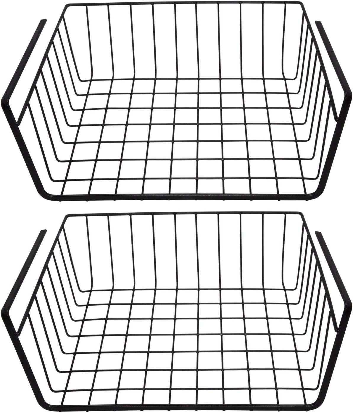 VoiceFly 2 Pack Under Shelf Basket Wire Storage, Under