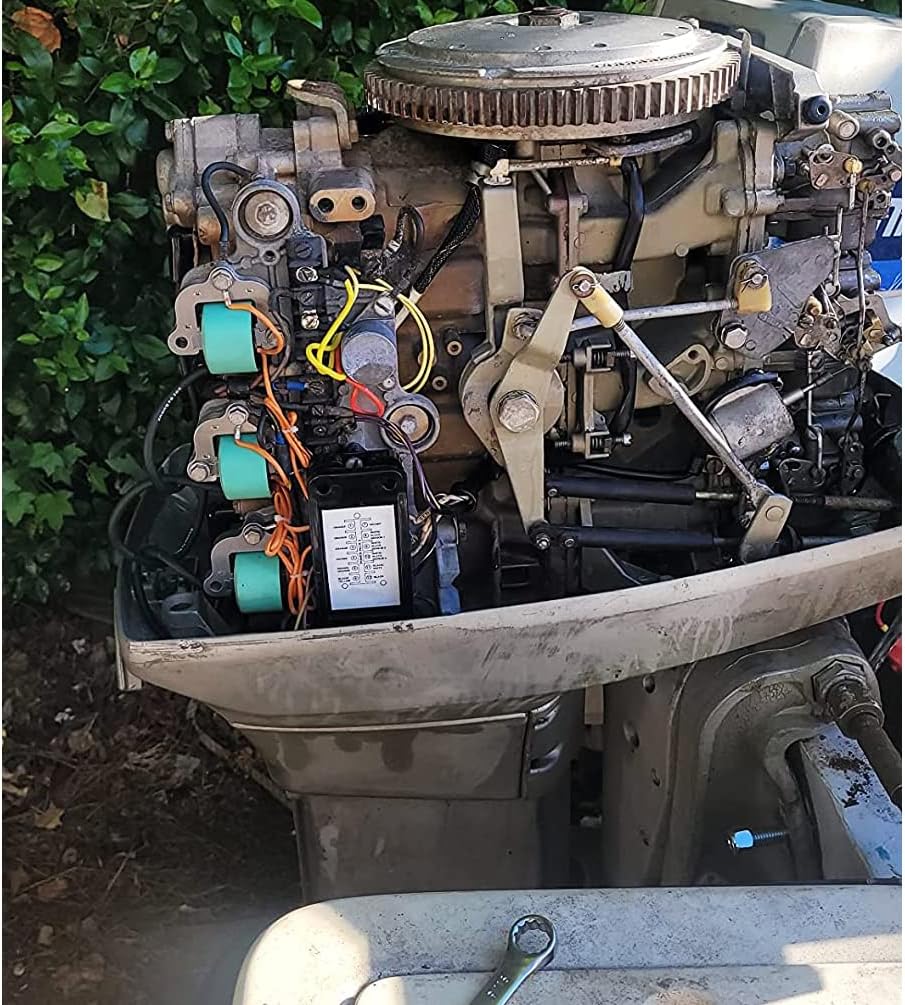 2PCS 502890 582160 584632 18-5194 Ignition Coils for OMC Johnson Evinrude Outboard Coil 50-135 HP Early 1970s