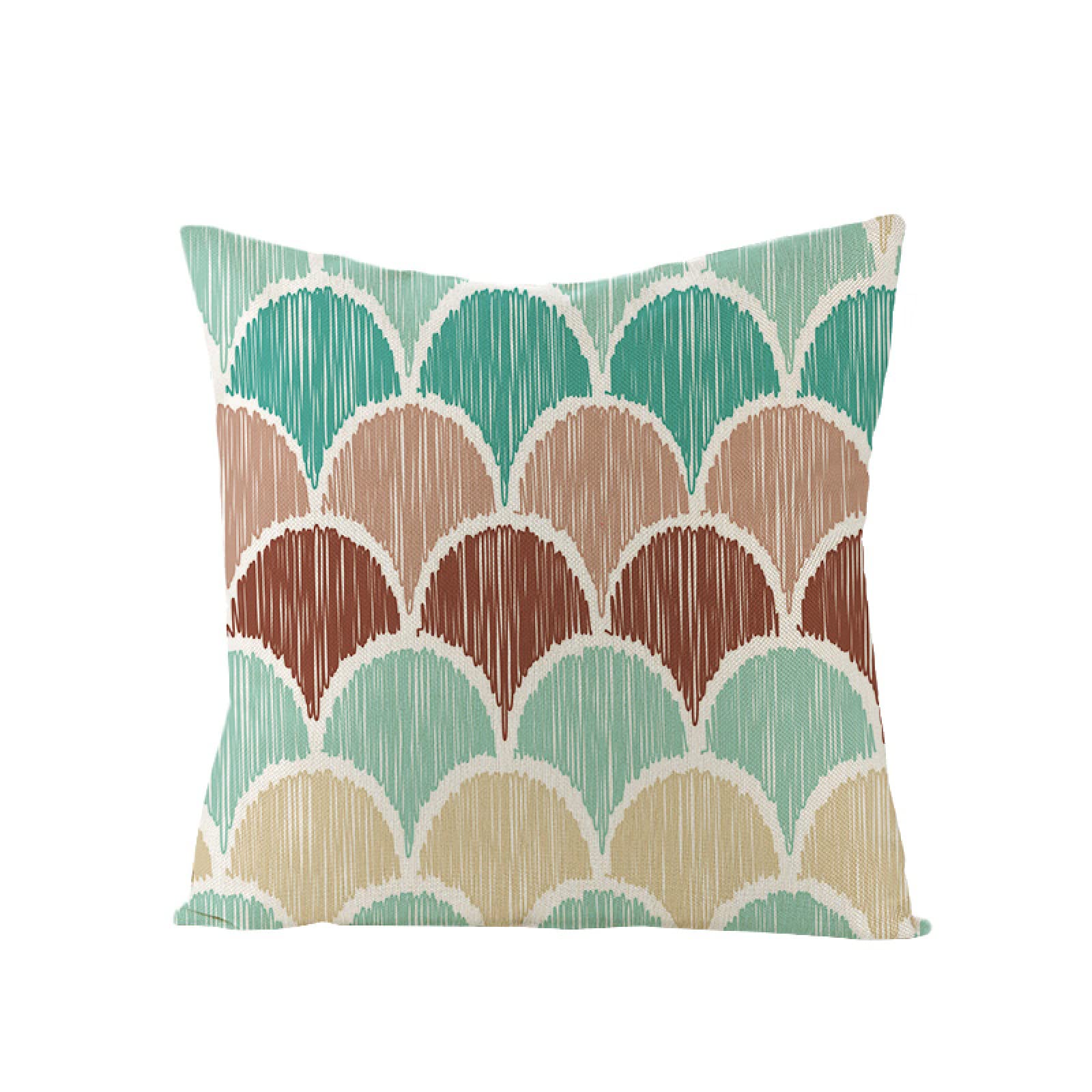 Sofa Fundas Cojines 60x60 Pack de 4 Cuadrado,Funda de Almohada Lino con Cremallera Invisible,Funda de Cojín Decoración para Hogar Sala Cama Jardín Silla Coche-geometría