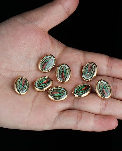 Miniatura 10 de 20 cuentas espaciadoras de Nuestra Señora de Guadalupe de San Judas para bricolaje, rosario, collar, pulsera, joyería, abalorios, parte suelta