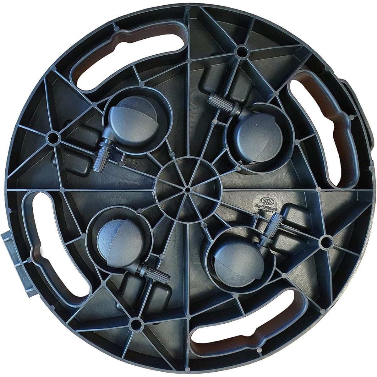 Support à Roulettes Rond diamètre 30 x 7 cm 4 roues - Porte Plante, Pot de Fleurs 170 kg max - Polypropylène Anti Choc