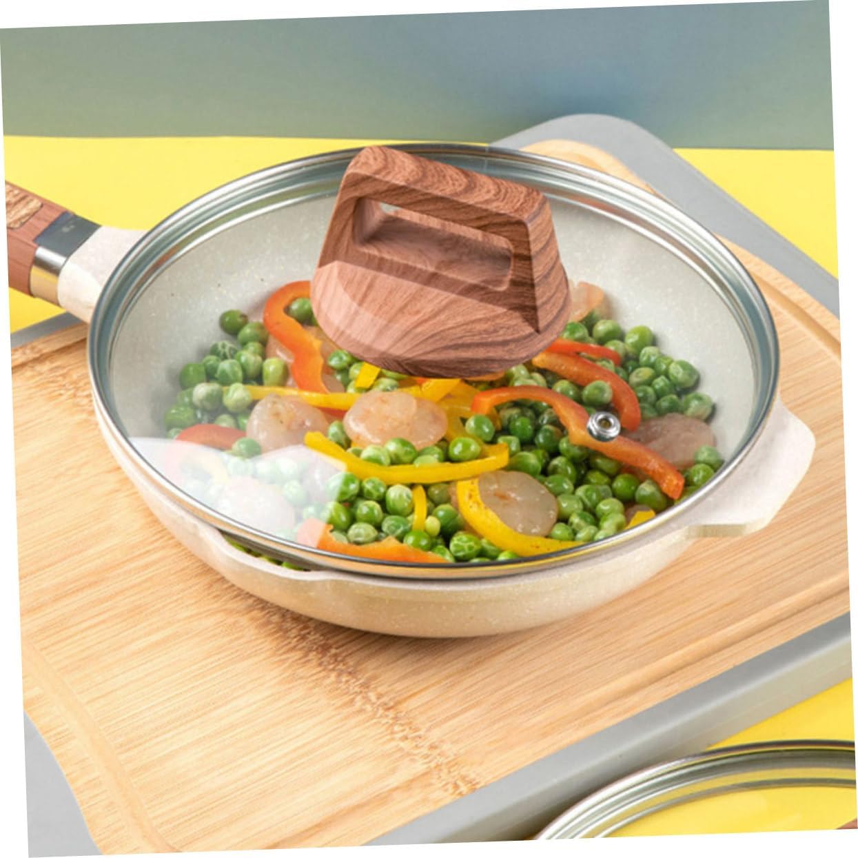 Glass Pan Lid Shape Pot Cover for Cooking Kitchen Essential Anti-cracking Design Highly Sealed and Visible for Frying and Soup Pots