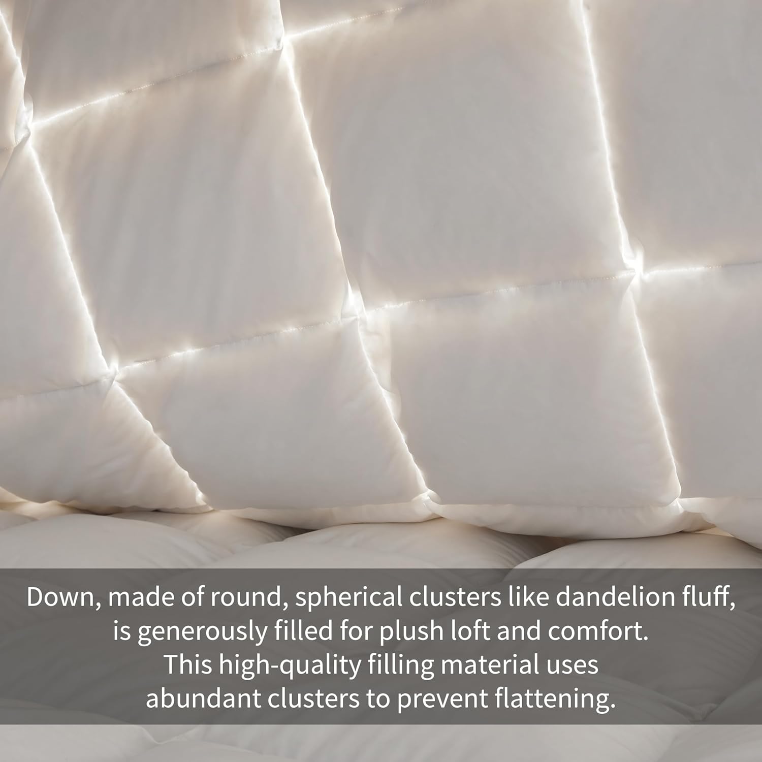 SAPHREAS Down Feathers Comforter King Size, Duvet Insert King All Season, Luxury Lightweight Bedding Comforters with 8 Corner Loops, White 106x90