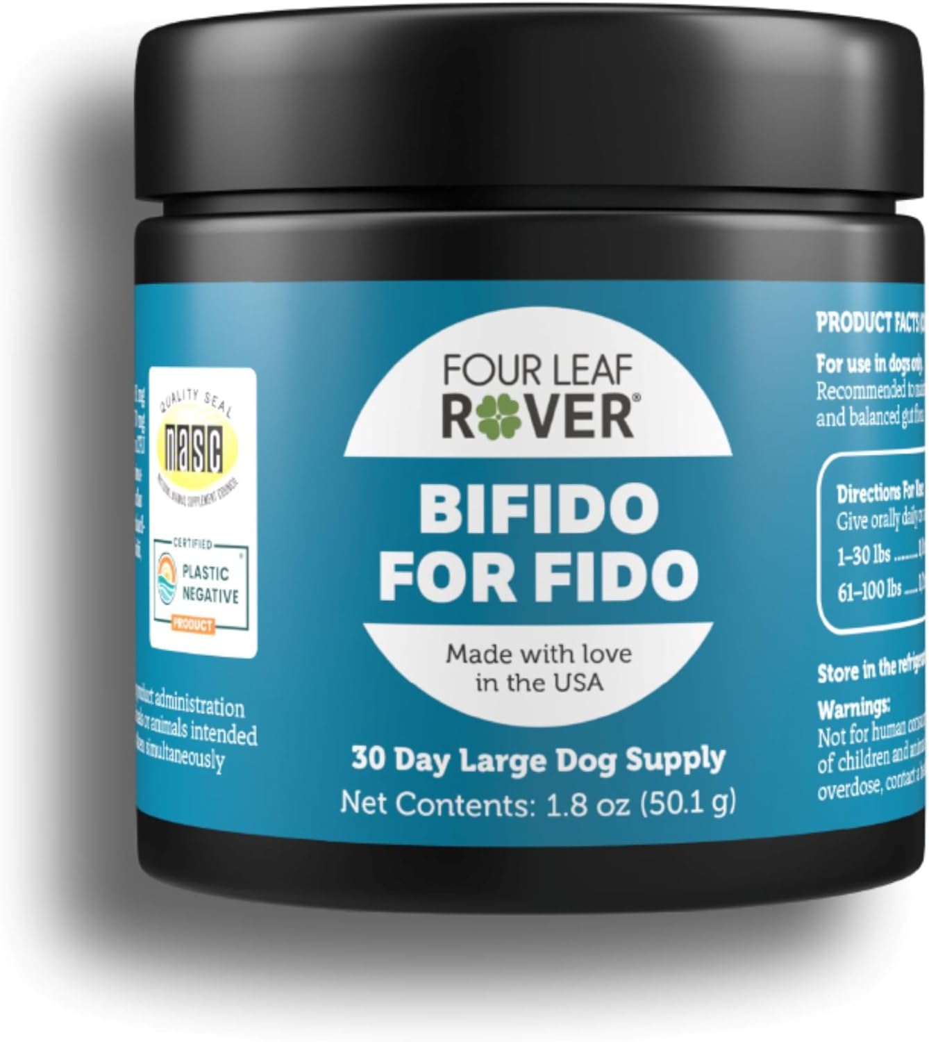 Bifido for Fido – Multi-Strain Dog Probiotics and Prebiotics for Immune Support – 50 Billion CFUs – 22 to 120 Day Supply, Depending on Dog’s Weight – Vet Formulated – for All Breeds