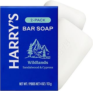 Bar Soap for Men - Wildlands Scent - (2 Pack) 4 oz - Men's Body Soap - Made with Plant-Based Cleansers - No Parabens, Sulfates, or Dyes