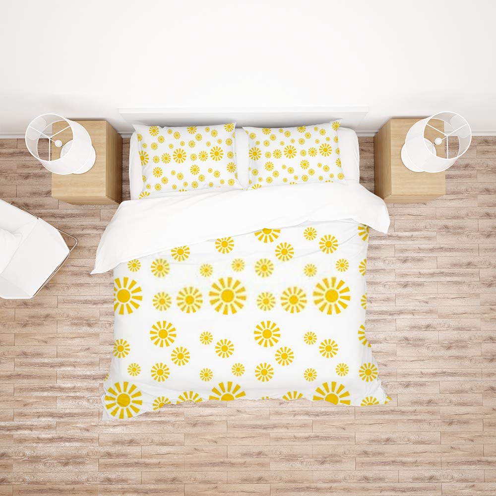 Housse de Couette Ultra Douce King Lit Floral Sans Couture