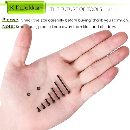 Miniatura 6 de Juego de 661 tornillos métricos M2 de 0.157 in a 0.984 in, acero de aleación 12.9 chapado en zinc mejorado, tornillos de cabeza hexagonal, tuercas y