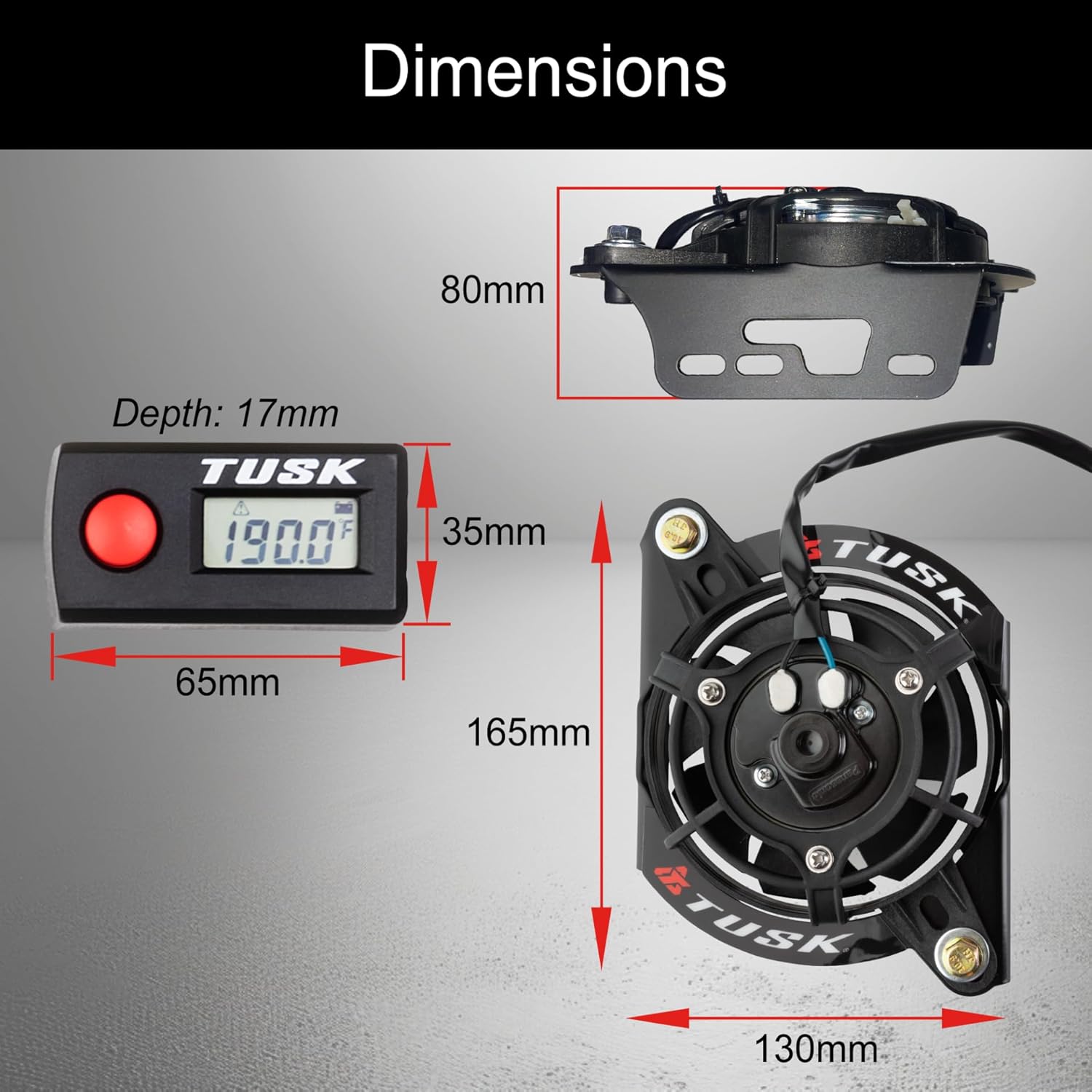 Tusk Digital Radiator Fan Kit Compatible with KTM 350 SX-F 2023-2026