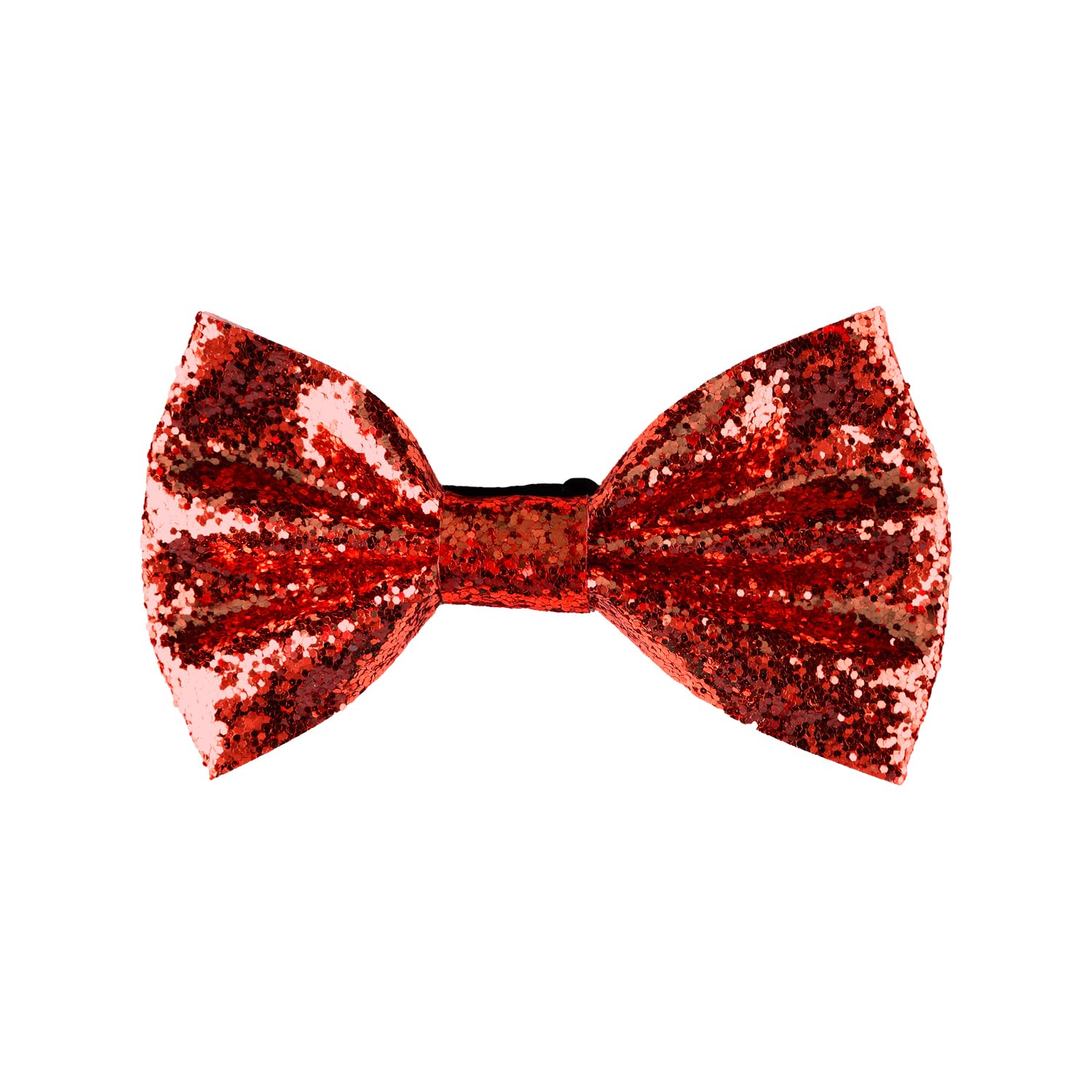 Bojueshaw Sparkling Glitter Bow Tie,Adjustable Pre-Tied Sequin Bowtie,Sequin Costume Accessories Party Fancy Dress Costume(Red)
