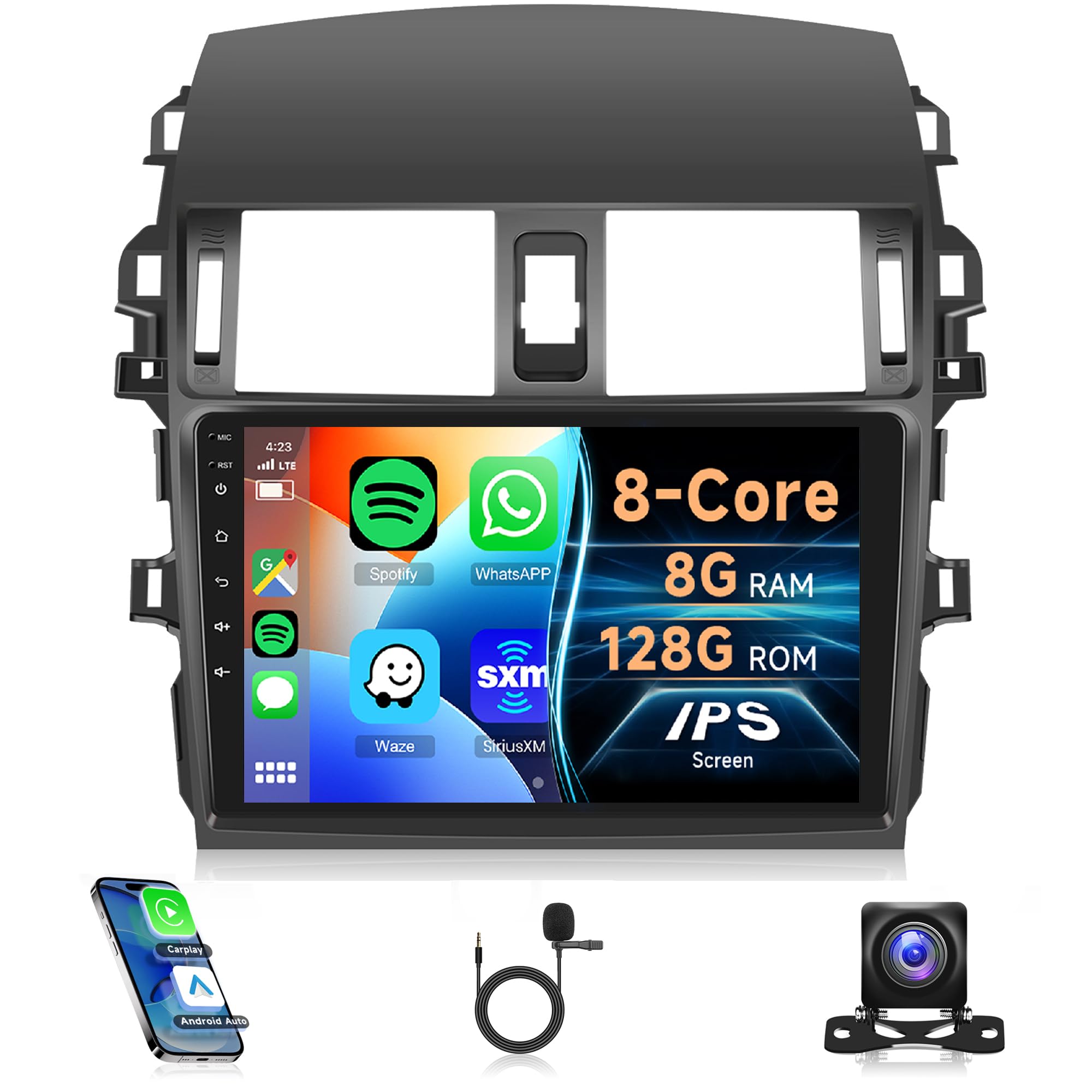 Amazon.com: 8Core 8G+128G for Toyota Corolla 2009-2013 Android 15