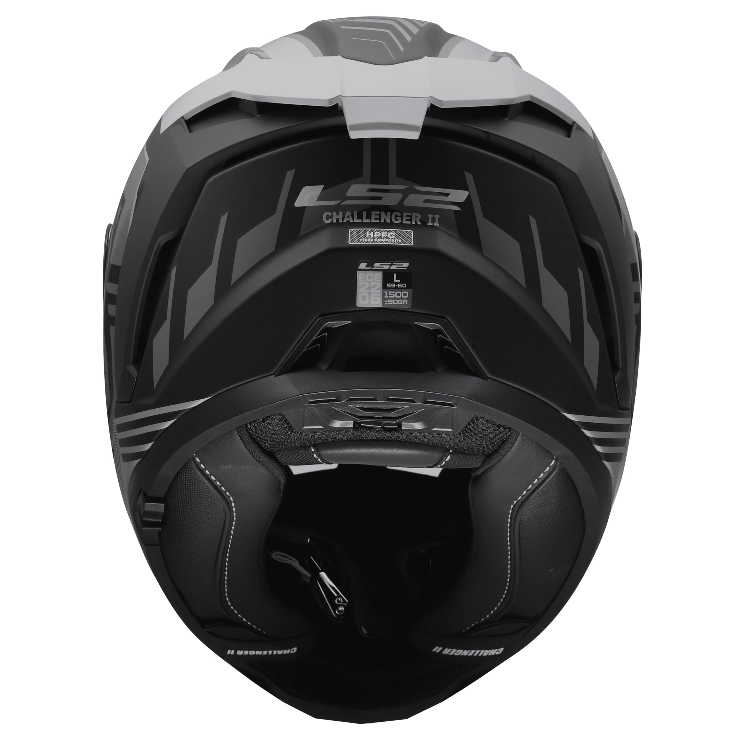 LS2, Integraler Motorradhelm CHALLENGER II DRAVIX Grey, L