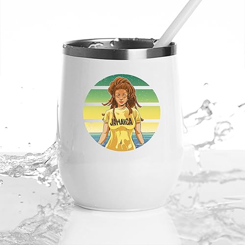 Miniatura 4 de Jamaica Themed Gift Ideas Stylish Outfit and mug 12oz Wine Tumbler Cup