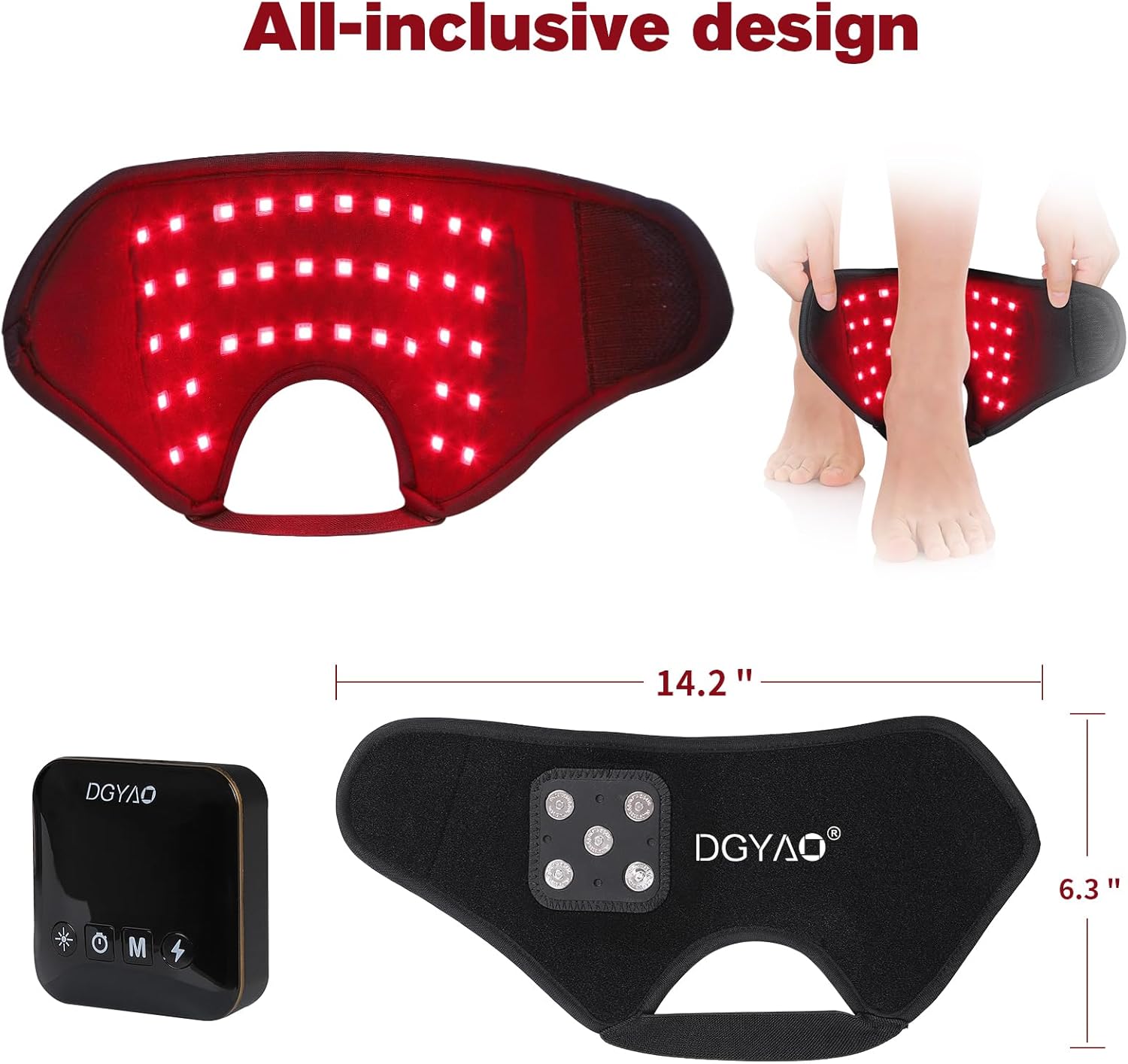 Red Light Therapy Wrap for Hands Wrist, Infrared Light Therapy for Ankle, 4000mAh Battery Portable Adjustable Cordless Red Light Pad for Hand Joint Muscle Comfort, 660nm & 850nm - Image 2