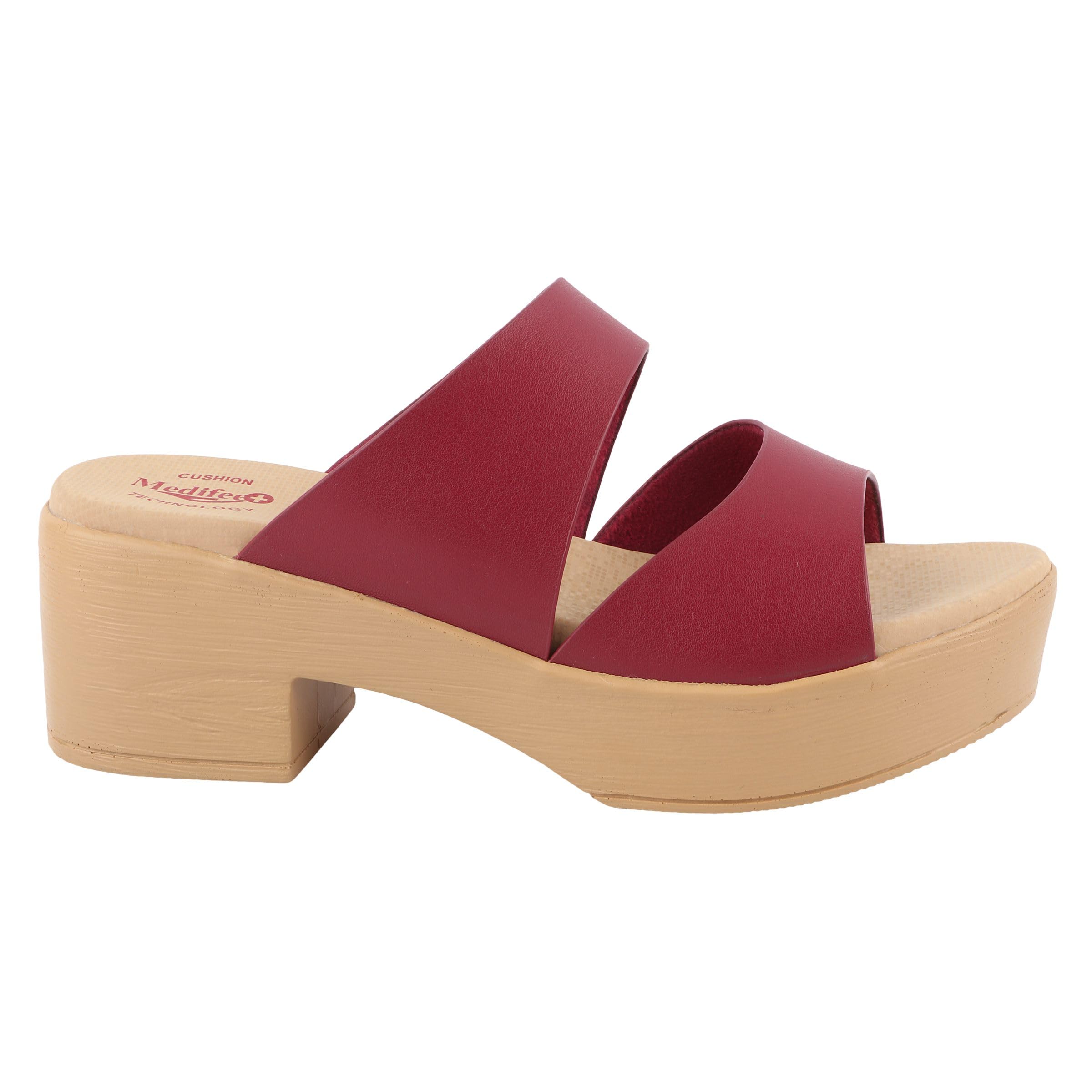 Medifeet Women’s Two Strap Slip-On Heels (CHERRY, 6) (B0CMQDLBXV) Amazon Price History, Amazon Price Tracker