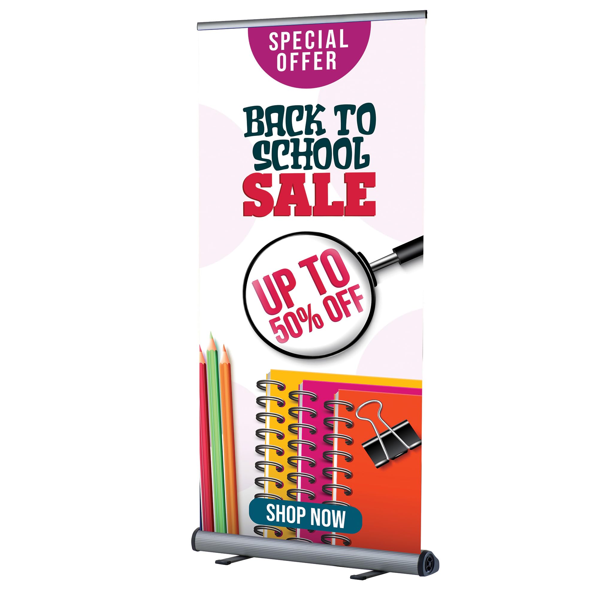 Smart Roll Banner 1000mm; einseitig,mit Transporttasche