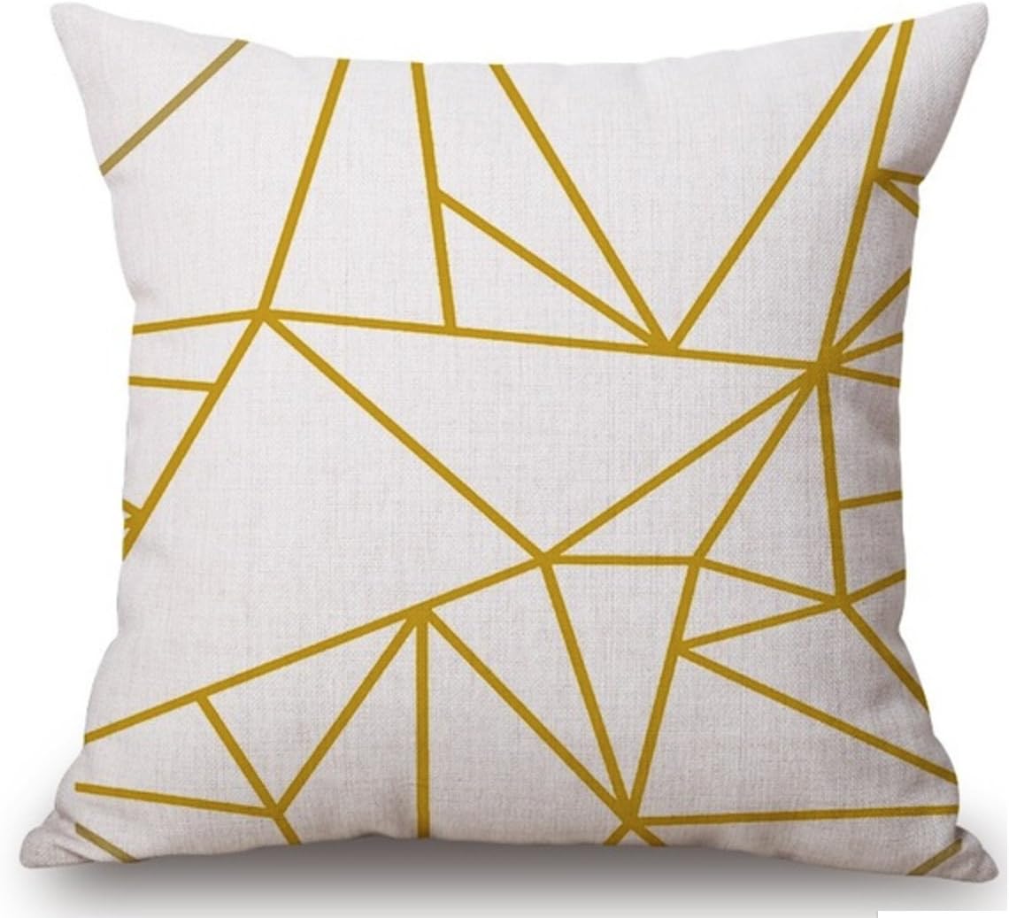 SoulSisters Living 45 x 45 cm Decorative Cushion Cover Triangle Geo Cotton Linen Cushion Cover Cushion Cover Pillow