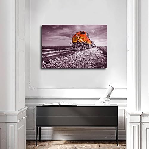 Miniatura 2 de Póster de tren de vapor, tren de vapor, tren de ferrocarril, pintura en lienzo, arte de pared, sala de estar, dormitorio, decoración moderna al óleo