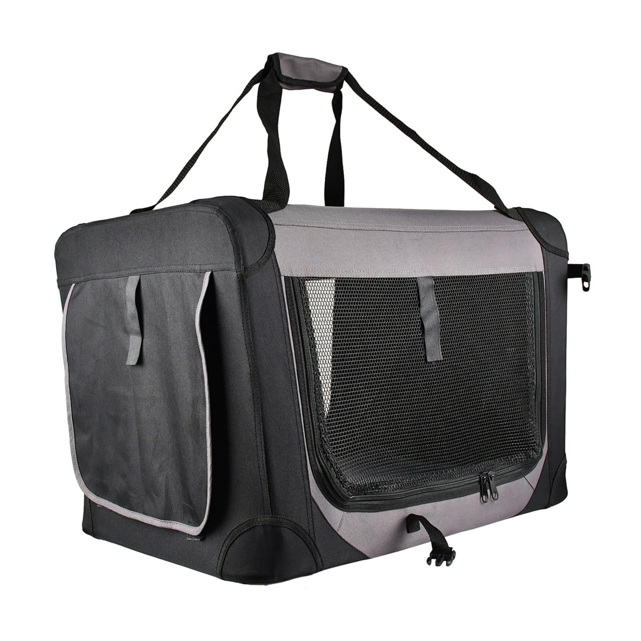 Trendline Tiertransportbox 70 x 52 x 52 cm schwarz-grau Transportboxen & -Taschen
